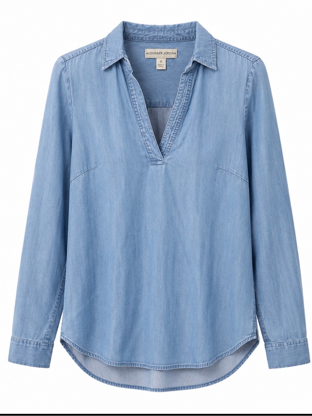 Alexander Jordan Light Blue Chambray Tunic Shirt